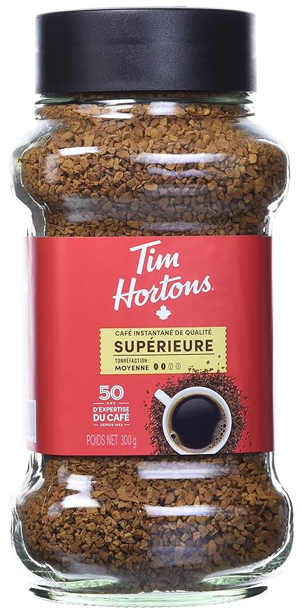 Tim Hortons Medium Roast Instant Coffee 100% Colombian 300g Jar