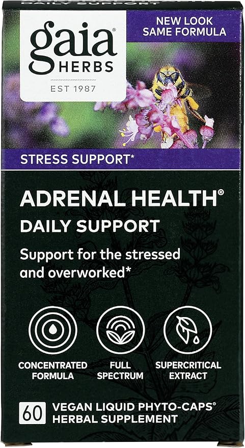 Gaia Herbs Adrenal Health Stress Support 60 Ct