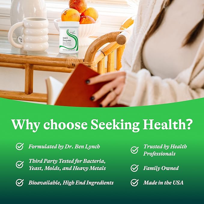 Seeking Health DAO Enzyme - Formerly Histamine Digest DAO Enzyme Supplement for Histamine Food Intolerance Supports Digestive Health Upset Stomach (30 Capsules)*