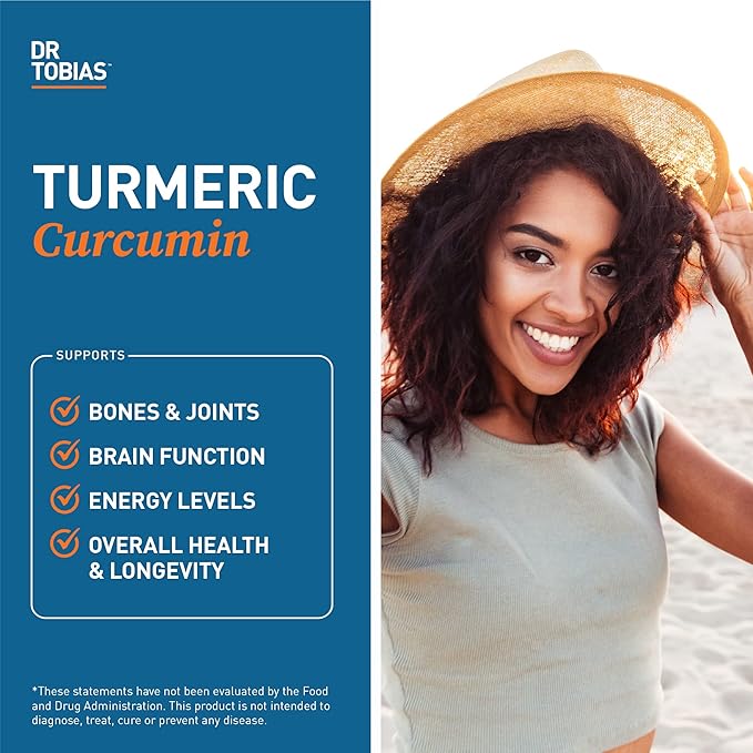 Dr. Tobias Omega 3 Fish Oil 2000mg and Turmeric Curcumin 95% Curcuminoids Promotes Overall Health with Antioxidant Support