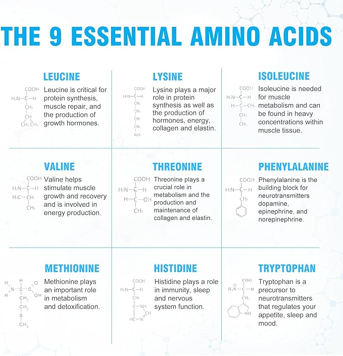 Ultimate 100% Essential Amino Acids Powder [Citrus Flavor 60 (5g) Servings] BCAA Plus L-Lysine L-Threonine L-Phenylalanine L-Methionine L-Histidine &amp L-Tryptophan Nutritional Supplement