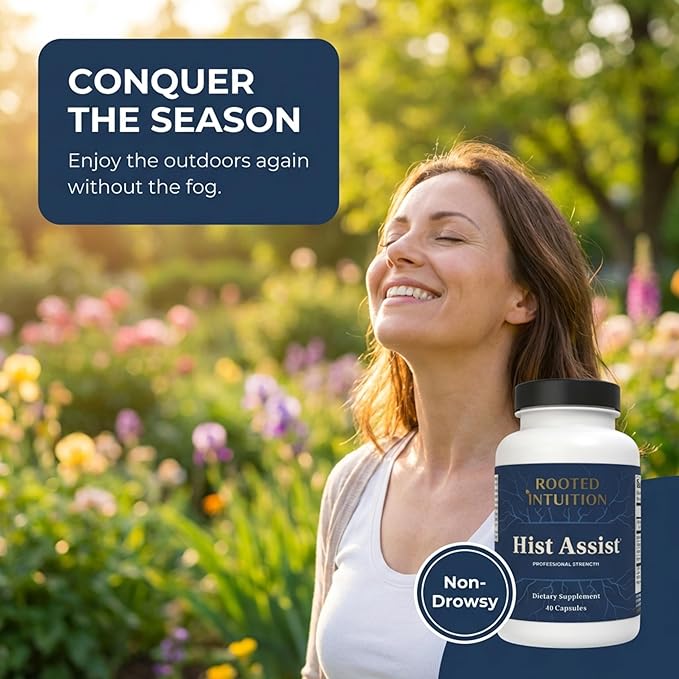Hist Assist | Seasonal Sinus &amp Immune Balance Formula | Quercetin Bromelain NAC Nettle | Non-GMO Gluten Free | 40 Capsules