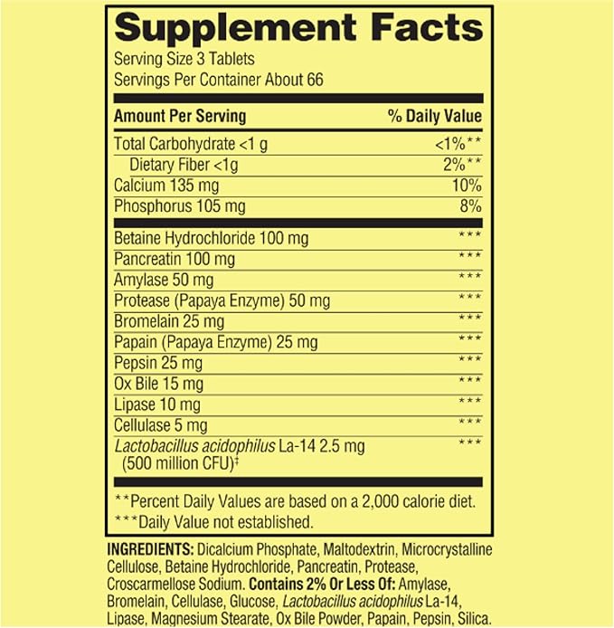 Spring Valley Probiotic Multi-Enzyme Digestive Formula Tablets Pack of 2 200 ct 400 Total Including Pill Organizer