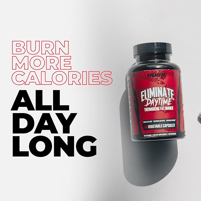 Eliminate Thermogenic Fat Burner For Men - Supercharge Metabolism Boost Energy Appetite Suppressant &amp Reduce Cravings - 11 Potent Ingredients Fast-Acting Potent Weight Loss Pills (90 Capsules)
