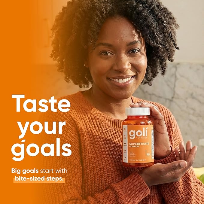 Goli Nutritional Supplement SuperFruits Beauty Gummy Vitamin - 120 Count - Collagen-Promoting Ingredients - Mixed Fruit Vegan Plant-Based Non-GMO Gluten &amp Gelatin Free