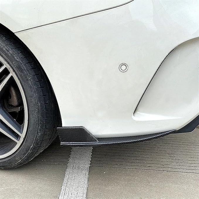 Kiyah Rear Bumper Lip Diffuser Side Spoiler Splitter Compatible for Mercedes Benz CLA Class C117 CLA180 200 CLA45 AMG 2013-2019 Body Kits (Color : Carbon Look)