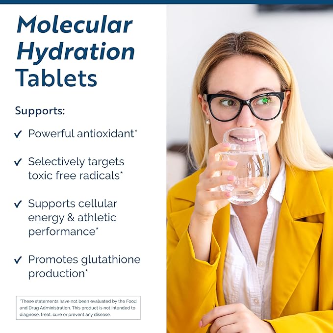 Researched Nutritionals H2 Absorb Molecular Hydrogen Tablets - Instant Hydrogenated Water &amp Antioxidant Supplement - Rejuvenating Drink to Promote Energy &amp Healthy Aging (60 Tablets)