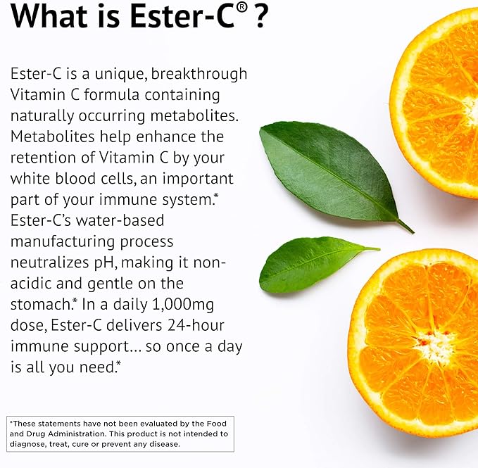 American Health Ester-Vitamin C with Citrus Bioflavonoids 1Vitamin 000 Milligrams 180 Veg Tabs
