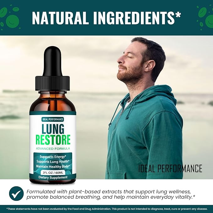 Lung Restore Drops Official LungRestore Supplement Droppers - Maximum Strength All Natural Lung Cleanse &amp Health Support Advanced Liquid Formula for Healthy Flow Comfort &amp Detox Reviews (2