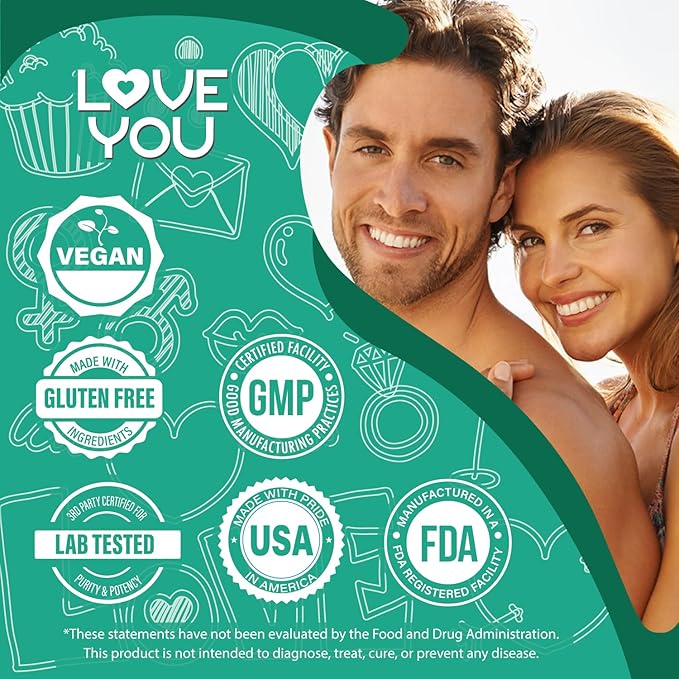 Love You 18 Enzyme Complex – Broad Spectrum Digestive Support with Amylase Bromelain and Papain – Promotes Nutrient Absorption and Healthy Digestion 60 Veggie Capsules