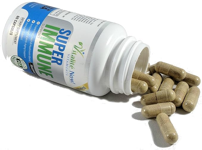 Super Wellness Immune Booster - Quercetin Immunity Support 25 Vitamins Herbs Superfoods Mushrooms - Vitamins C &amp E - Selenium - Turmeric - Immune Defense Supplement - 60 Capsules