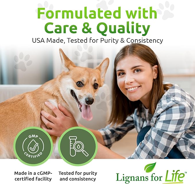 Lignans for Life - Natural Bulk Ground Flaxseed Powder - Omega 3 &amp 6 Fatty Acids Filled High Fiber Antioxidants - Support Healthy Heart &amp Hair Healthy Immune System - 60 Servings 80mg per tab