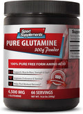 Wellness and Fitness - Pure GLUTAMINE Powder 4500MG - l-glutamine Seeking Health - 1 Bottle (300g)