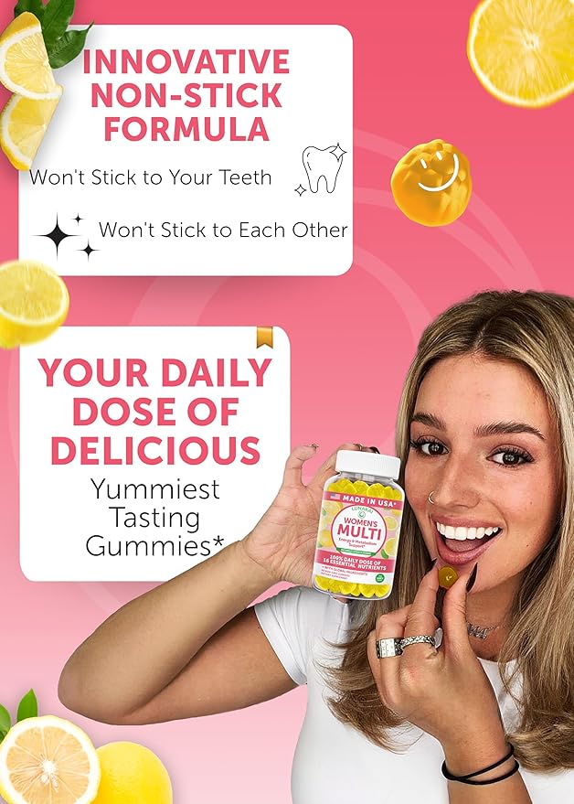 Lunakai USA Made Womens Multivitamin Gummies – Delicious Daily 16 Multi Vitamins for Women – Wellness Energy &amp Essential Health Support 60ct