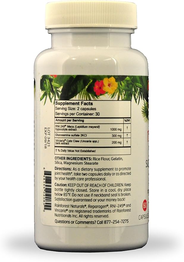 Reparagen Plus Glucosamine (60 Capsules) Clinically Proven Fast Acting All Natural Joint Health Supplement Better Than Glucosamine Alone