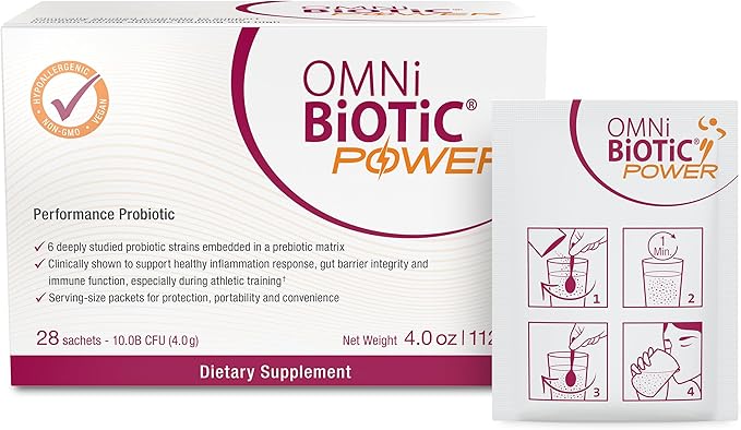 Power High Performance Daily Probiotic Supplement - Probiotic Powder with Magnesium Citrate for an Active Lifestyle - Supports Gut Health Muscle Recovery and Energy - Vegan Non-GMO (30 Servings)
