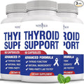NEW AGE Thyroid Support Supplement for Women &amp Men with Iodine B12 Zinc Selenium Ashwagandha Bladderwrack Turmeric Schisandra - Non-GMO - 180 Count