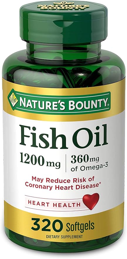 Nature's Bounty Fish Oil Softgels 1200 mg 320 Count