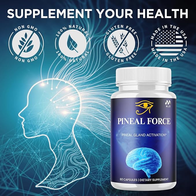 Pineal Force Capsules Official PinealForce Pills with All Natural Ingredients Advanced Overall Health and Wellness Vitamin Supplement Formula for Maximum Strength Multivitamin Support (60 Capsules)