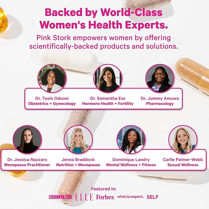 Pink Stork Premium Fertility Gummies | Fertility Supplements for Women with CoQ10 Myo-Inositol + Prenatal Vitamins | Conception Support | Hormone Balance for Women Ovarian Care - 60 Gummies
