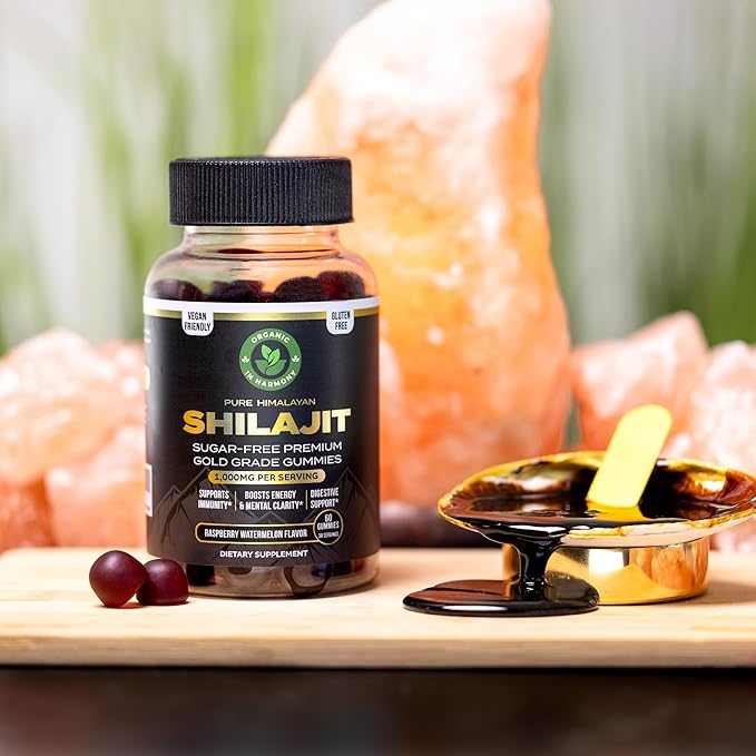 30000 MG Pure Organic Shilajit Gummies for Men &amp Women Sugar-Free Supplement with 85+ Trace Minerals &amp Fulvic Acid Supports Energy Immunity Cognitive Performance &amp Mood 60 Gummies Pa
