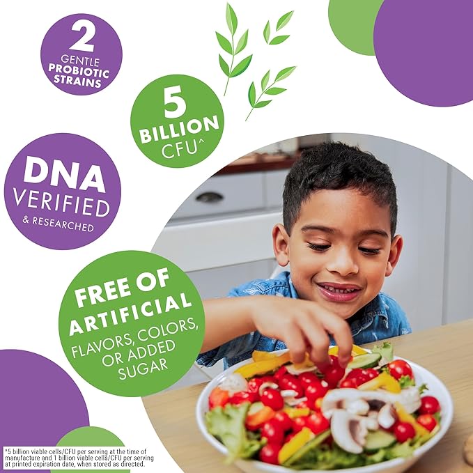 BlueBonnet Nutrition Rainforest Animalz Kids Probiotic 5 Billion CFU^ - Gut Digestive &amp Immune Health - Non-GMO Free of Dairy Gluten Soy Sugar Artificial Flavor &amp Color - Unflavored 30 S