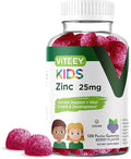 Viteey Zinc for Kids Gummies 25mg - Immune Support for Kids &amp Teens - Powerful Natural Antioxidant Kids Zinc Vitamin Supplement - Vegan Gelatin Free Gluten Free - Tasty Chewable Berry Flavor G