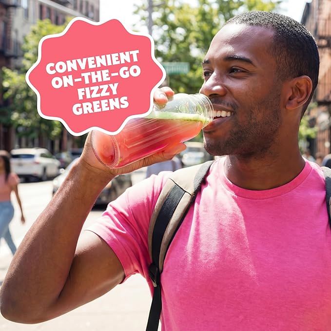 Amazing Grass Electrolyte Tablets Fizzy Greens Water Flavoring Tablet with Vitamins Hydrate Strawberry Lemonade 10 Count (Pack of 6) (Packaging May Vary)