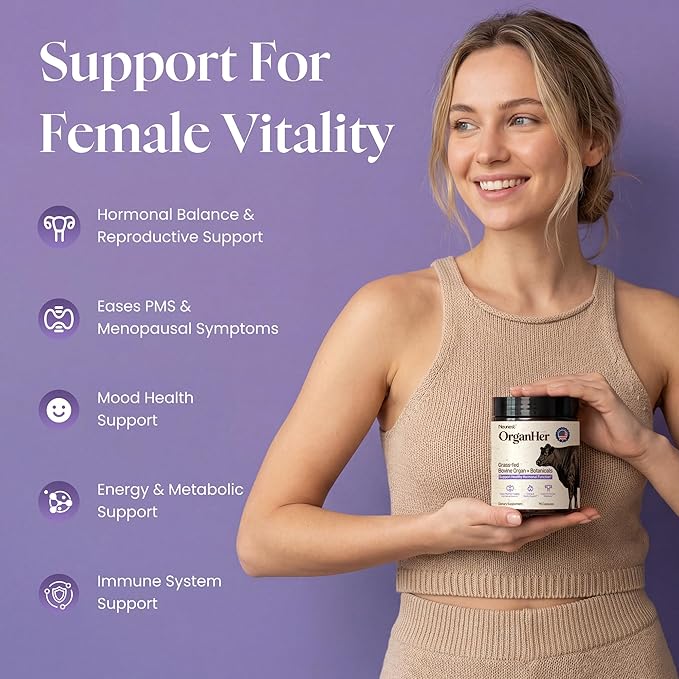 19-in-1 Beef Organ Supplement for Women (USA Made &amp New &amp Improved) Grass Fed Beef Liver Heart Boosted DIM Inositol B Vitamins &amp Botanical Complex-Support Energy Hormone Balance&amp