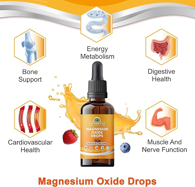 L-Arginine Drops Liquid &amp Liquid Magnesium Oxide 400mg