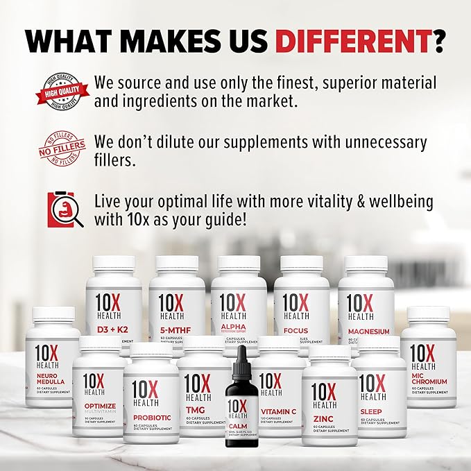 10X Health Bovine Colostrum Powder - Organic Colostrum Supplement Powder with Cat’s Claw Extract and Lactoferrin - Easy-Mix Unflavored for Immunity &amp Gut Support - 60 Servings