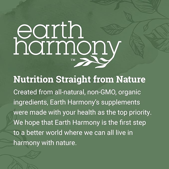 Earth Harmony Myo-Inositol &amp D-Chiro Inositol Supplement for Women Ovarian &amp Hormone Balance for Women - Supports Normal Cycles Fertility Supplement (120 Capsules)