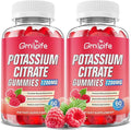 2 Pack Potassium Citrate Gummies High Potassium Supplement 1200mg Support Leg Cramps &amp Muscle Health Potassium Gummies for Adults &amp Kids Vegan Raspberry Flavor 120 Count