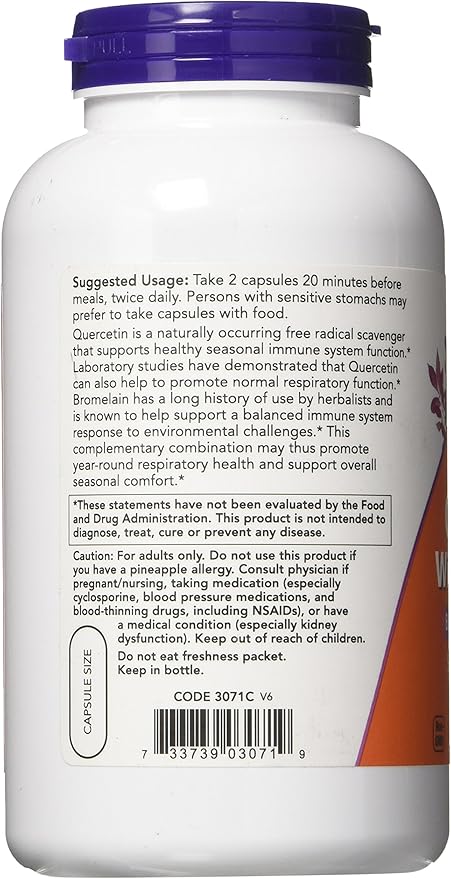 Now Foods Quercetin with Bromelain 240 VCaps