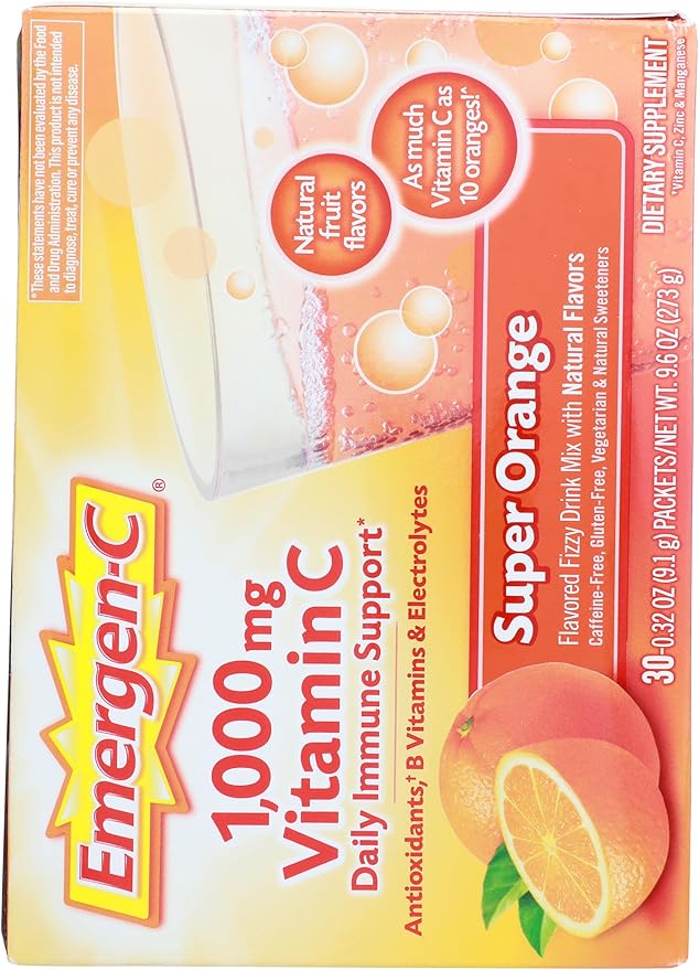 Emergen-C Super Orange 30 pack .32 oz each