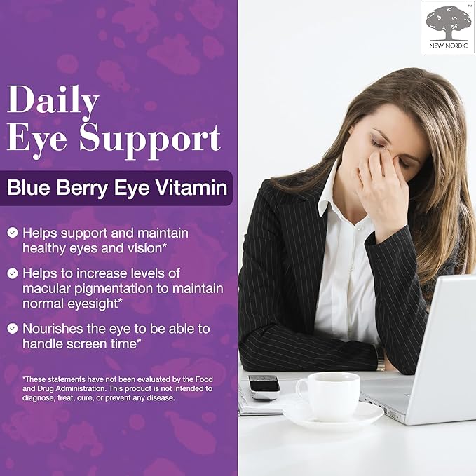 NEW NORDIC Eye &amp Liver Support Bundle Blue Berry Eye Vitamin (Strong) 120s Plus Active Liver Gummies 60ct