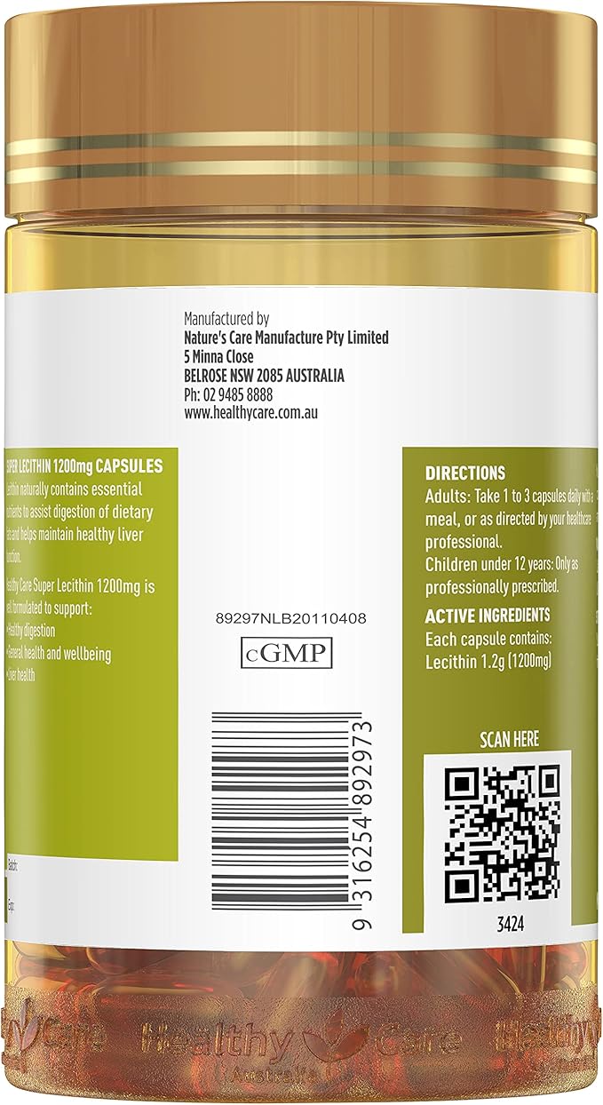 Healthy Care Lecithin 1200mg 100caps