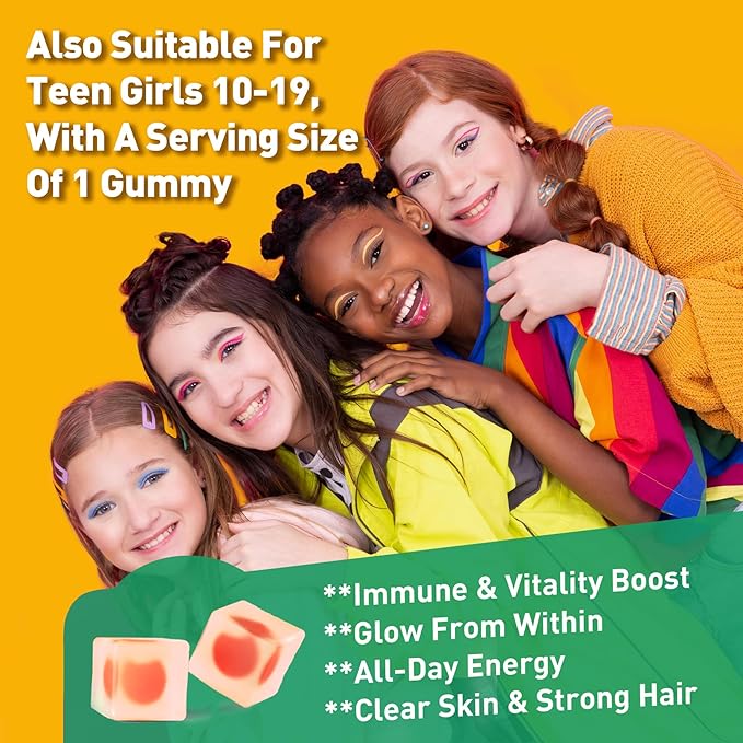 Liposomal Vitamin C 1000mg + D3 5000IU + Zinc Filled Gummies Folate 800mcg Chewable Supplement Elderberry for Immune Hyaluronic Acid VE for Beauty Energy &amp Overall Health Sugar Free Natura