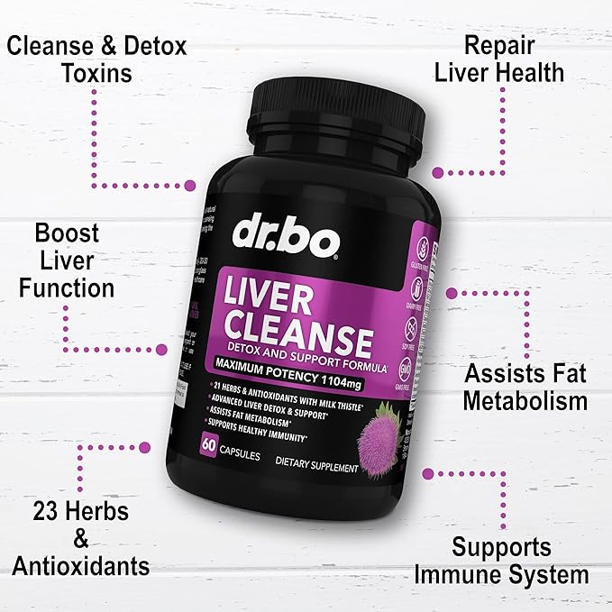 Adrenal Support Cortisol &amp Liver Cleanse Detox Supplement - Adrenal Fatigue Supplements for Cortisol Health - Liver Gallbladder Care Formula Capsules &amp Natural Milk Thistle Dandelion Supplemen