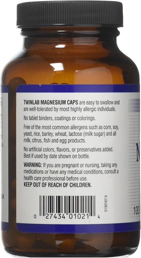 Magnesium400 Mg By Twinlab - 100 Cap Pack of 3