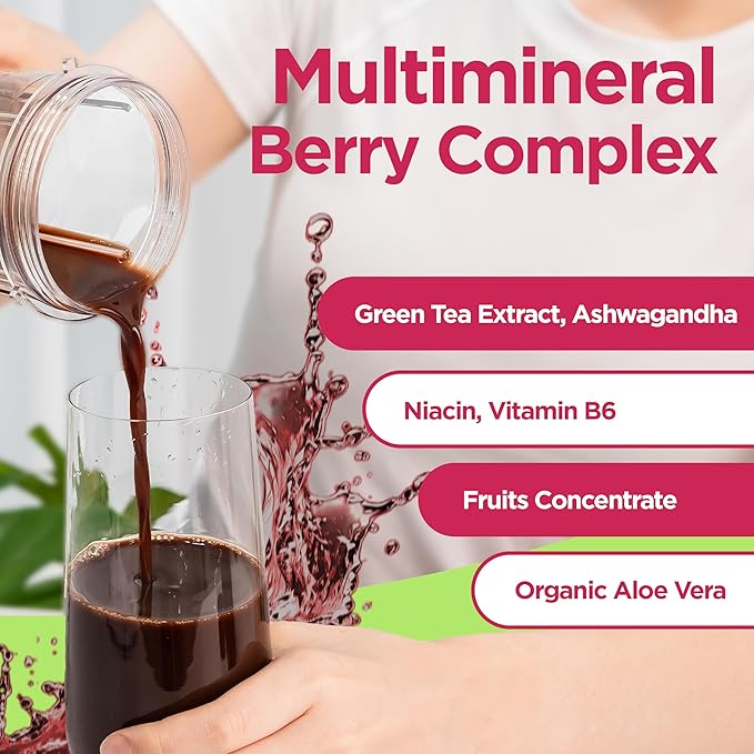 Xperia Concentrate Liquid Herbal Multimineral Multivitamin for women and man Ashwagandha Natural Energy Boost Agave syrup &amp Stevia 30 Fl oz. (30-Day Supply)