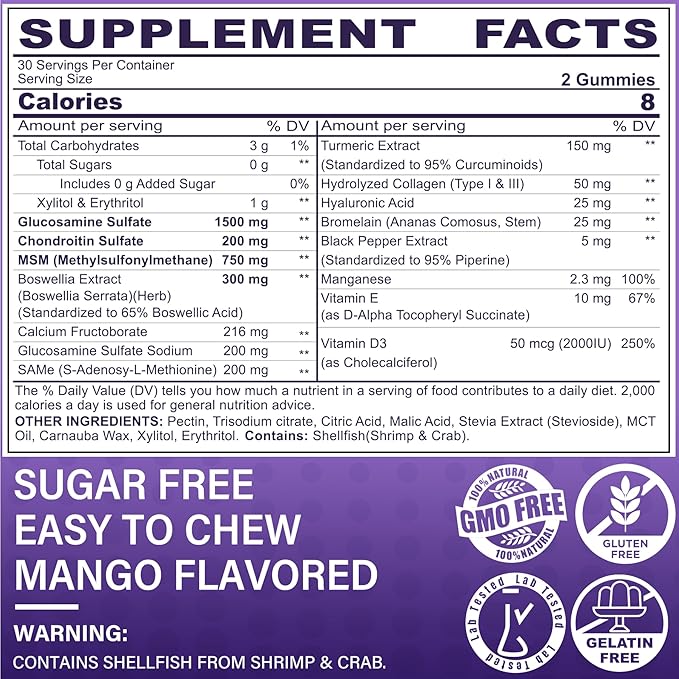 Glucosamine Potassium Magnesium Gummies 3 Pack