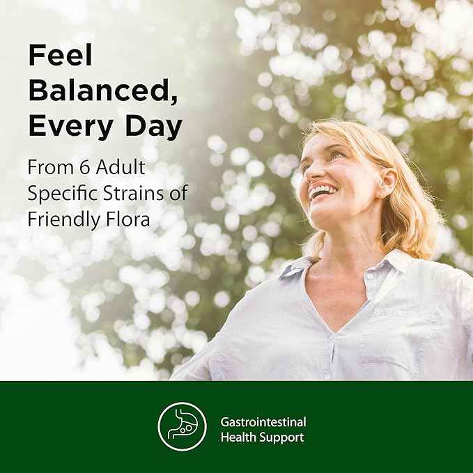 Flora Adult's Probiotic - Vegetarian Daily Probiotic for Gut &amp Digestive Health - Includes Lactobacillus &amp Bifidobacterium - 17 Billion CFU - Gluten-Free - Keep Chilled - 60 Capsules