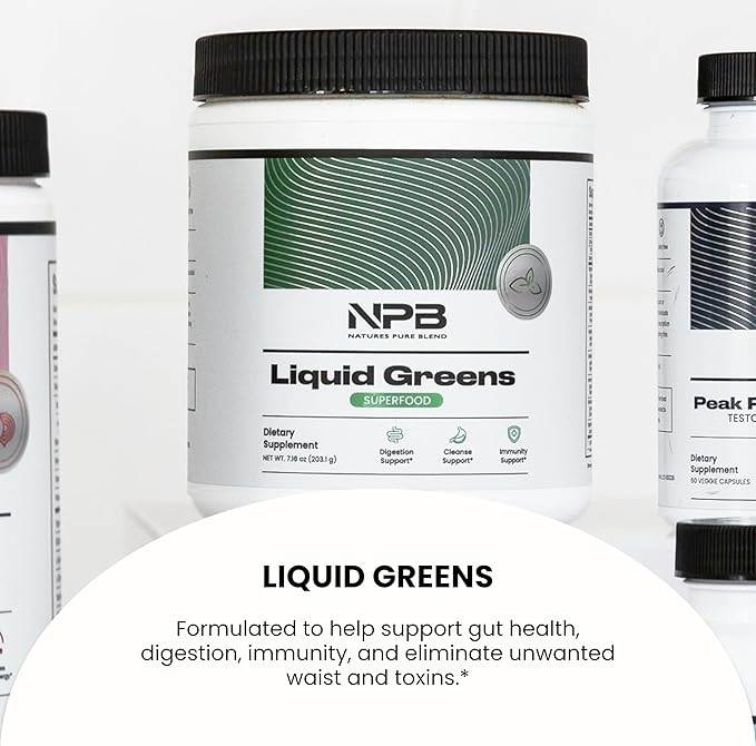 Nature's Pure Blend Super Greens Powder – Organic Greens Superfood Powder Supplements for Green Juice &amp Smoothie – Probiotic - Drink Mix for Energy Wellness and Digestion (Matcha Flavor 30 Servin