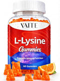 VAITE L-Lysine 1000mg Gummies - Supports Skin Lip Vegan Gluten Free Vitamins for Adults Tissue Health &amp Immune System Chewables Amino Acid Vitamin Supplement &amp Complex Supplements Non-G