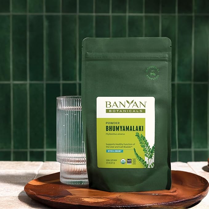 Banyan Botanicals Bhumyamalaki Powder – Organic Liver Health Supplement* – Phyllanthus spp. – for Natural Detoxification &amp Cleansing of The Liver* – 1/2 Pound – Non GMO Sustainably Sourced Vegan