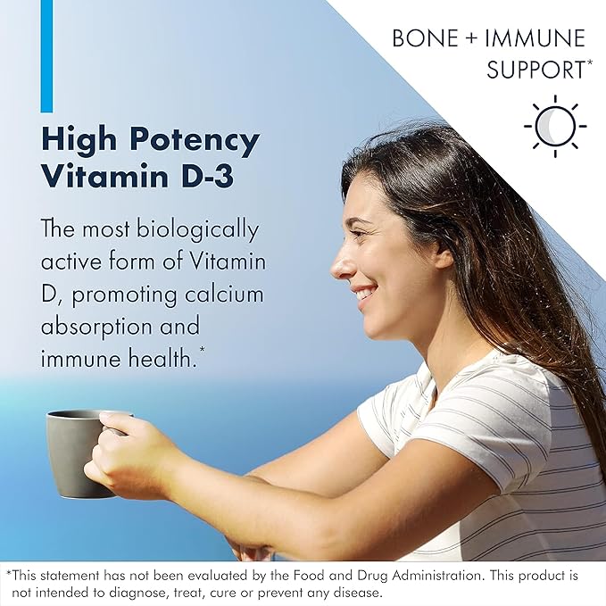 Metabolic Maintenance Vitamin D3 5000 IU - Delivers 125 mcg Vitamin D3 - Supports Bone Strength Immune Balance &amp Mood Wellness - 90 Servings - 90 Capsules