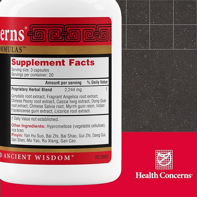 Health Concerns Channel Flow – Muscle Relaxation &amp Pain Support Supplement for Men &amp Women – Corydalis Root Extract – Chinese Herbal Formula for Headaches Joint &amp Menstrual Discomfort – 6
