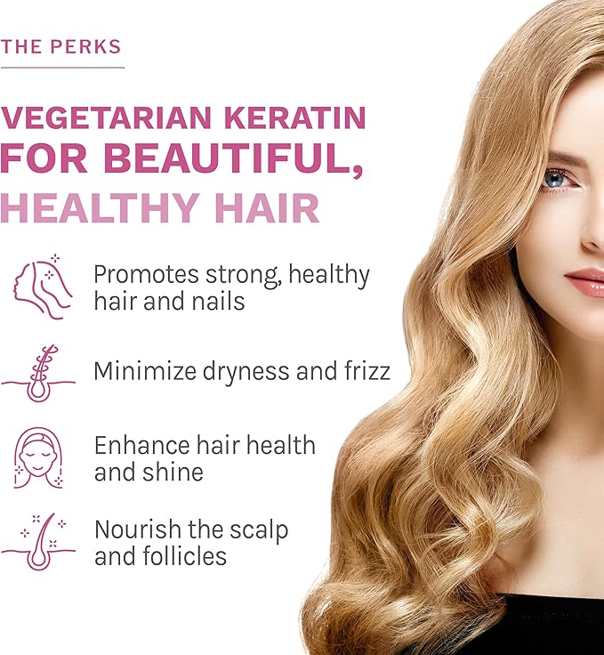 Reserveage Beauty Keratin Hair Booster with Biotin &amp Resveratrol - Hair &amp Nail Growth Supplement for Women - Supports Healthy Thickness &amp Shine with Biotin - 60 Capsules (30 Servings)