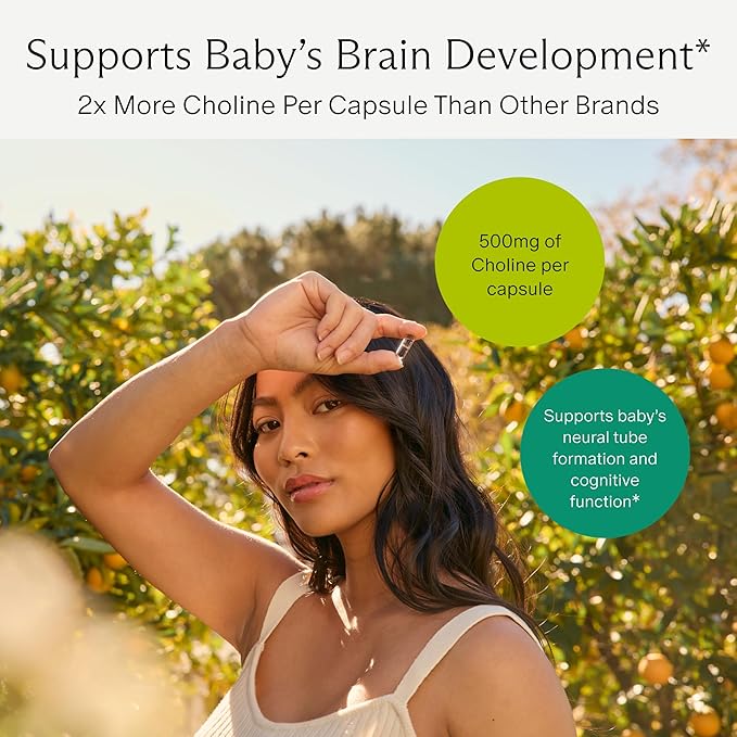 Needed. Prenatal Choline+ Liquid Capsules for Cognitive Development - Choline Supplements For Pregnancy - Aids Baby Brain Development &amp Supports Healthy Pregnancy - Third Party Tested - 30 Liquid
